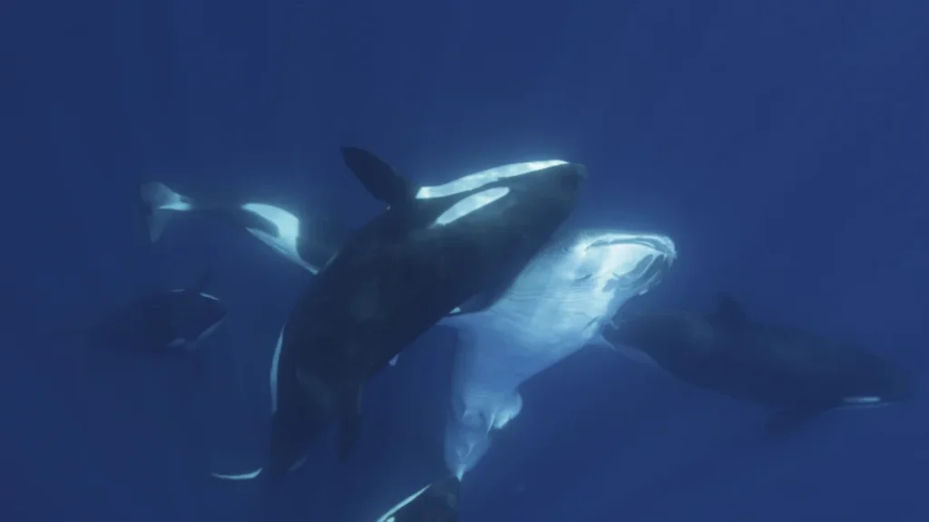 Imágenes revelan cómo un grupo de orcas caza al pez más grande del mundo