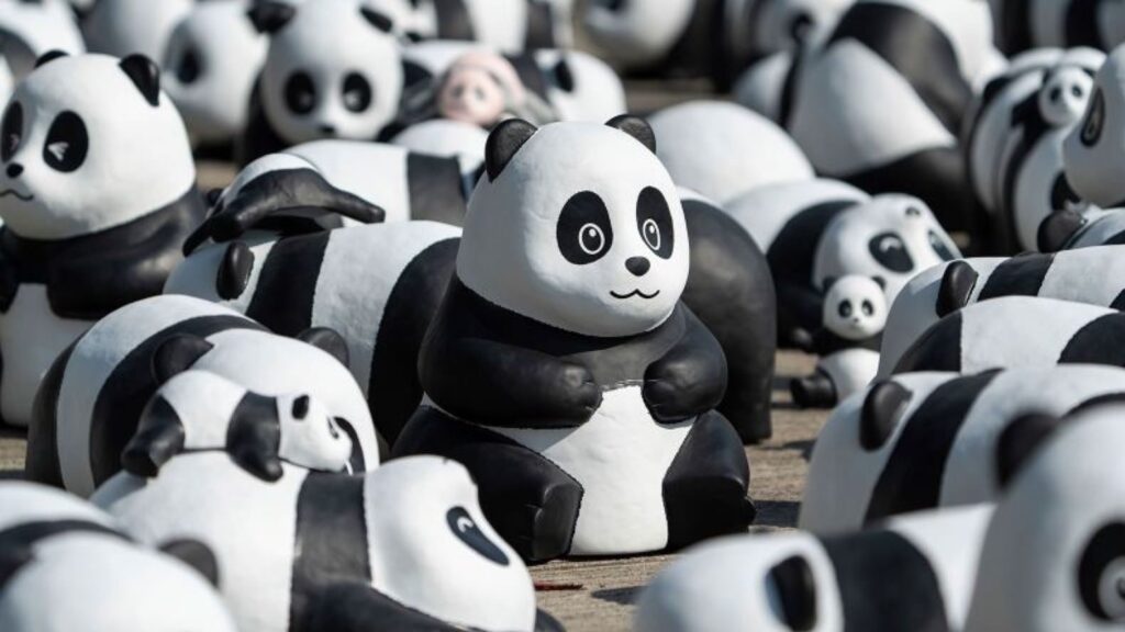 Hong Kong expondrá 2.500 esculturas de pandas para aprovechar la fiebre local por los osos