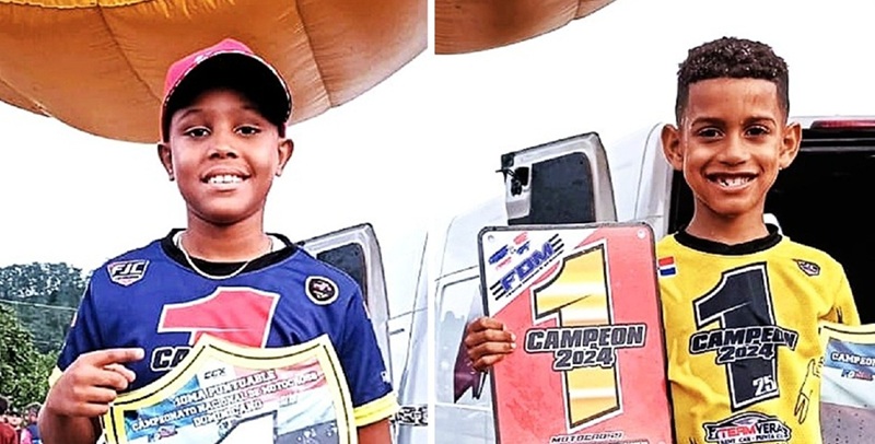 Tyron y Hamlet campeones nacionales de la chiquillada del motocross